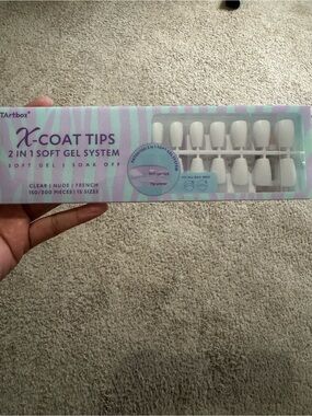 BTARTBOXNAILS X-Coat Tips 2-in-1 Soft Gel Nail Tips - White